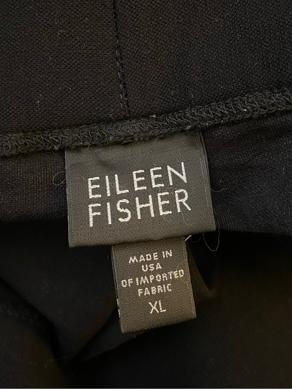 EILEEN FISHER Washable Crepe Pull-On Pants in Black - XL - Picture 10 of 10